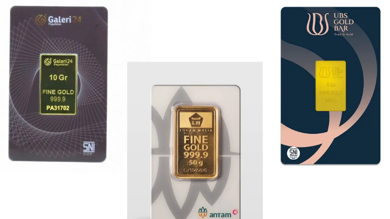 Harga Emas Turun: UBS & Galeri24 Sentuh Rp1,8 Juta/Gram