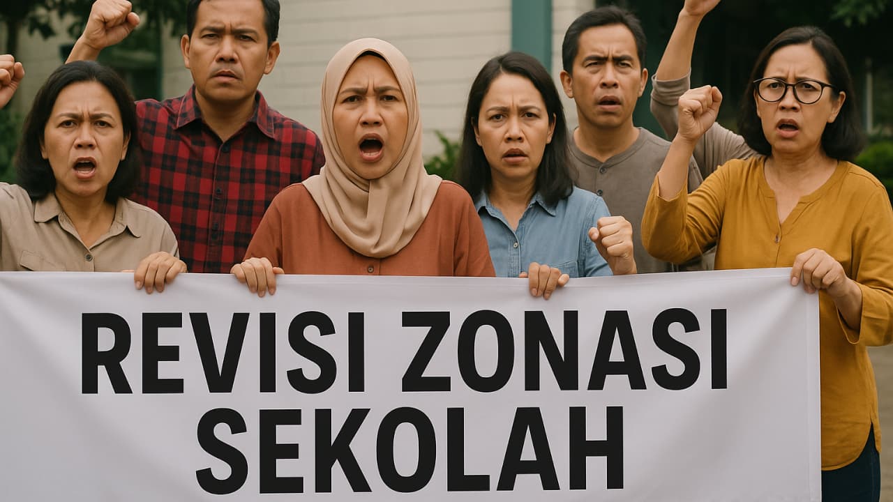 Protes Orang Tua Meluas, Polemik Zonasi Sekolah Picu Kontroversi