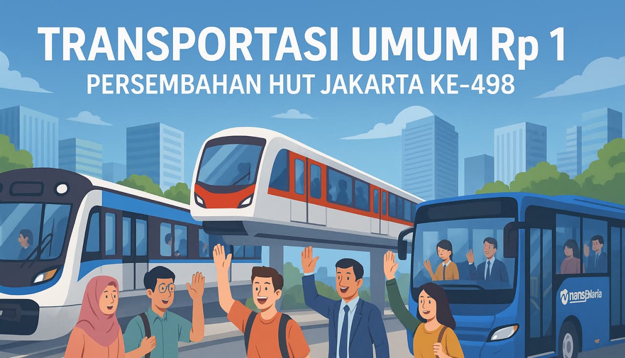 Transportasi Umum Rp 1 di Jakarta Semarakkan HUT ke-498 Ibukota