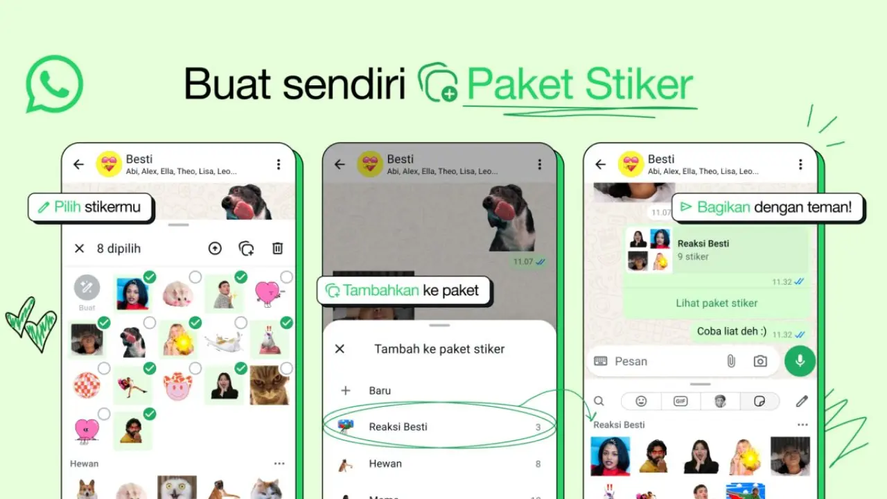 Cara bikin stiker bergerak WhatsApp tanpa aplikasi pihak ketiga