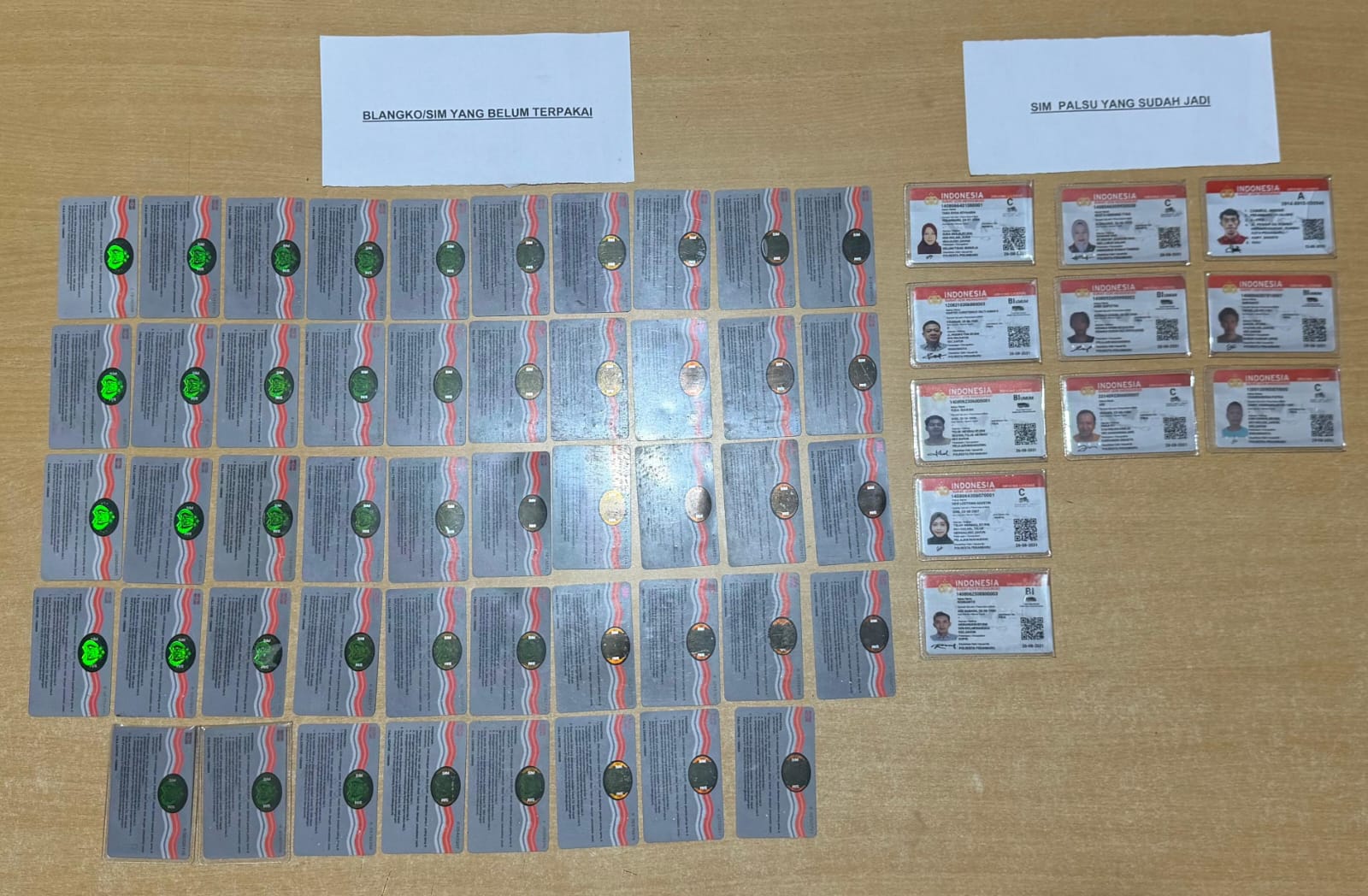 Polisi Ungkap Jaringan Pemalsuan SIM di Riau, Delapan Tersangka Ditangkap